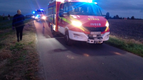 Wypadek 13-latka na hulajnodze elektrycznej w miejscowośc Folgowo/fot. Facebook, KP PSP w Chełmnie