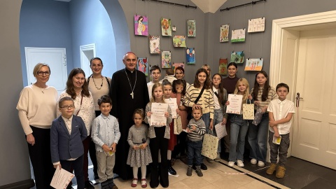 Wernisaż wystawy „Nowe życie" w Centrum Edukacyjno-Formacyjnym Diecezji Bydgoskiej przy ul. Grodzkiej w Bydgoszczy/fot. Carine Stranz