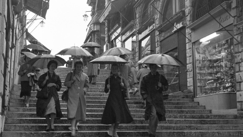 „Italia jesienią" to cykl fotografii, którymi w 1958 roku debiutował toruński artysta fotografik Olgierd Gałdyński/fot. blackwallgallery.forphotography.eu