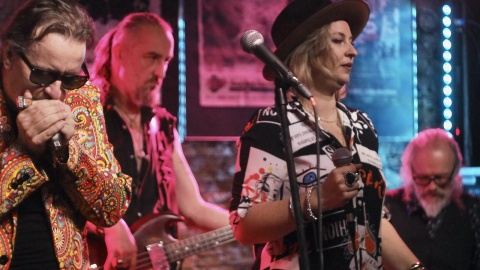 Michał Kielak & The Mystery Train na scenie Hard Rock Pubu „Pamela". / Fot. Nadesłane / Dariusz Kilan