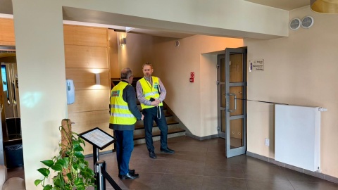 Ewakuacja gości i pracowników bydgoskiego hotelu Pozyton/fot. Izabela Langner