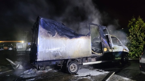 Pożar pojazdów w Grudziądzu. / Fot. KM PSP w Grudziądzu