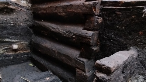 Na dziedzińcu Domu Mikołaja Kopernika w Toruniu odkryto drewniane konstrukcje z XIII wieku/Dom Mikołaja Kopernika/Facebook