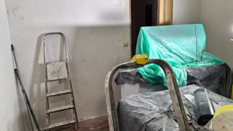 Remont u pana Wiesława i jego synka trwa. / Fot. Marcin Doliński