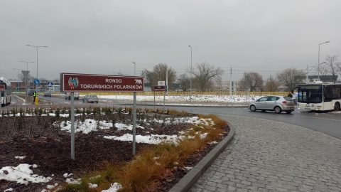 Rondo Toruńskich Polarników - tak od dziś nazywa się skrzyżowanie Szosy Okrężnej i ulicy Gagarina w Toruniu/fot. Michał Zaręba