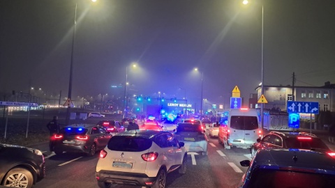 Ciężarówkę zatrzymano na ul. Toruńskiej. / Fot. Bogumiła Wresiło