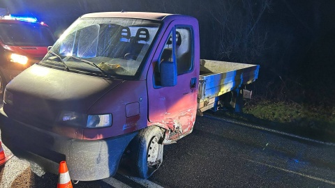 Zderzenie 4 aut na DK16 w Kłódce. / Fot. KM PSP w Grudziądzu