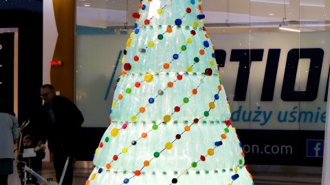 Choinka z plastikowych butelek. / Fot Tatiana Adonis