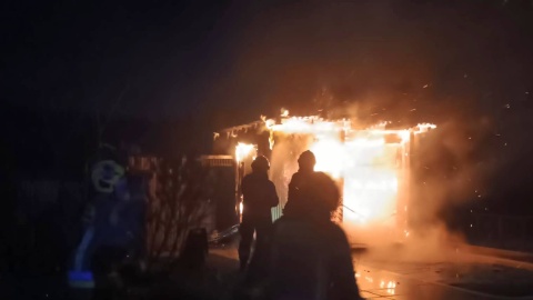 Do pożaru doszło nad ranem w Kopaninie w gminie Lubicz. / Fot. OSP Złotoria