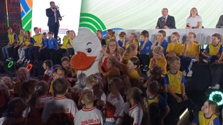 Gęś oficjalną maskotką Halowych Mistrzostw Świata w Lekkoatletyce w Toruniu [wideo, zdjęcia]