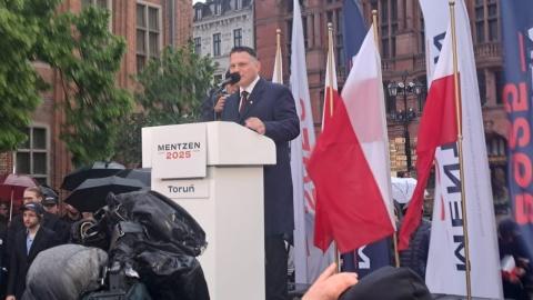 Sławomir Mentzen w Toruniu: Polacy zasługują na tanią energię, zasługują na bezpieczeństwo