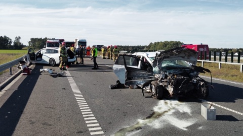 Zderzenie dwóch aut w Szkocji na trasie S5. Są poszkodowani - aktualizacja [zdjęcia]