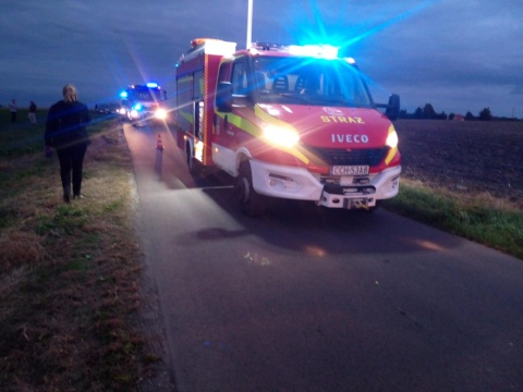 Wypadek na hulajnodze koło Papowa Biskupiego. Śmigłowiec zabrał 13-latka do szpitala