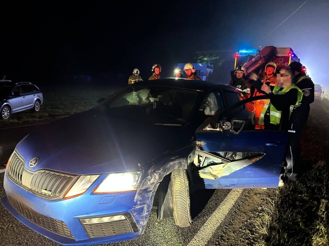 Zderzenie czterech pojazdów w Kłódce pod Grudziądzem [zdjęcia]