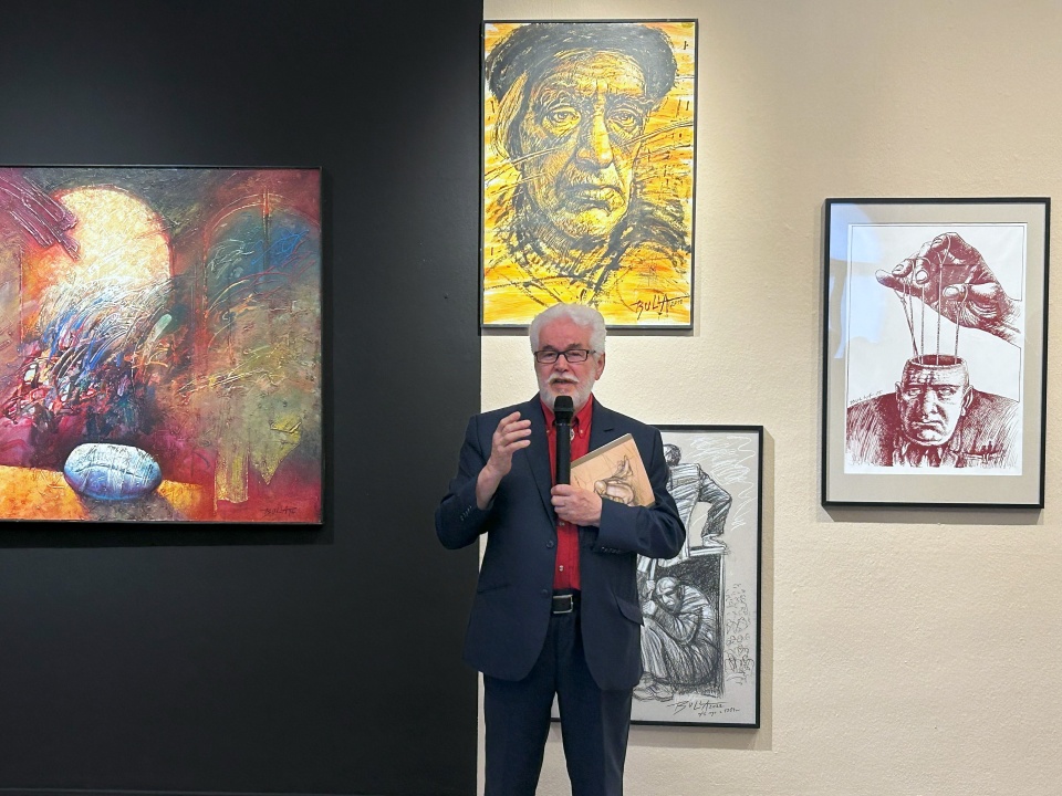 Artysta Ignacy Bulla świętował 50 lat pracy twórczej. Z tej okazji w bydgoskiej Galerii Wspólnej odbył się wernisaż jego prac stworzonych na przestrzeni ostatnich dekad/fot. Piotr Walczak