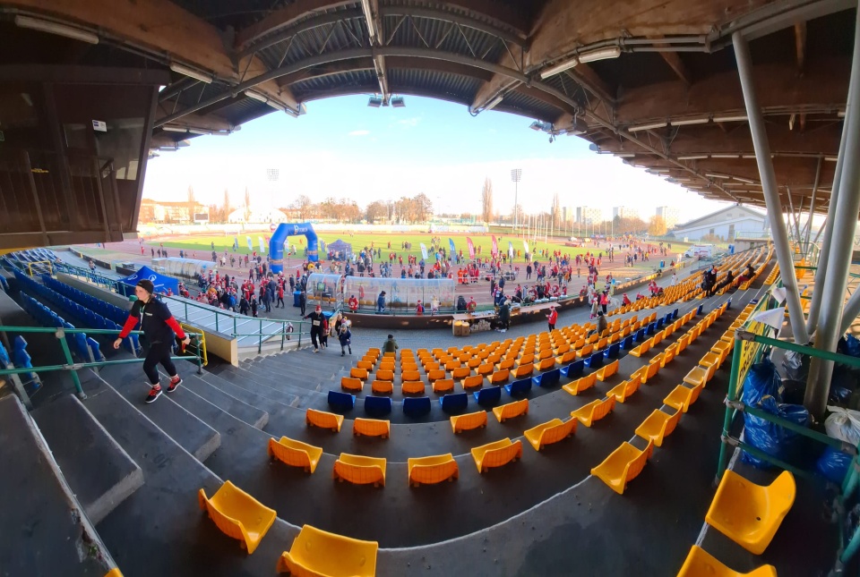 Tak prezentuje się stadion miejski przy ul. Bema widziany z trybun. / Fot. Tomasz Bielicki