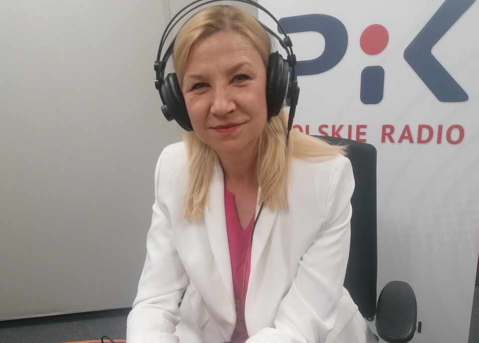 Marzena Wojnar w Radiu PiK. / Fot. Iwona Muszytowska-Rzeszotek