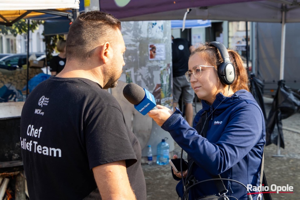 Monika Matuszkiewicz-Biel podczas pracy w czasie powodzi w 2024 roku/fot. Marcin Boczek