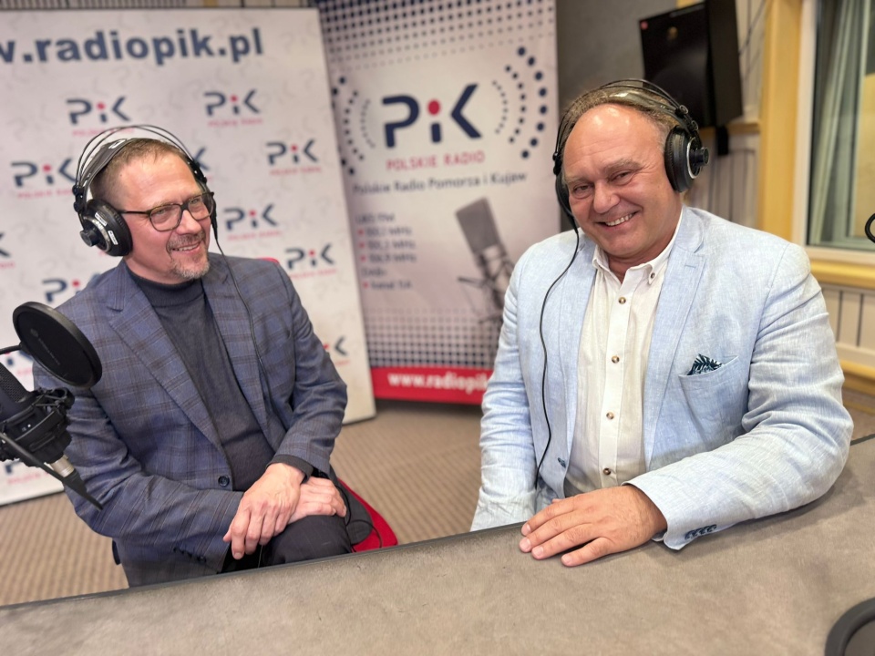 Cezary Wojtczak, redaktor naczelny Radia PiK oraz Piotr Salaber, kompozytor. / Fot. Magda Jasińska