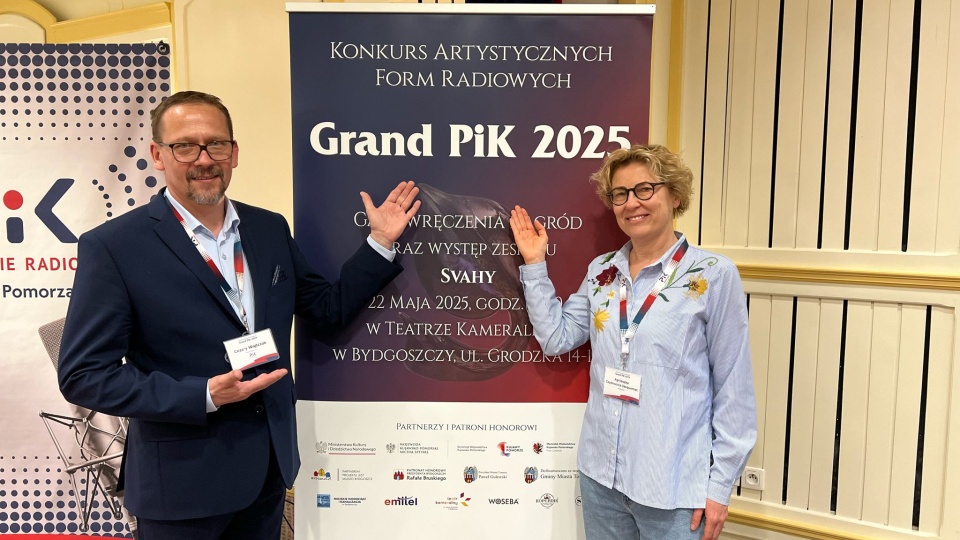 Agnieszka Czyżewska-Jacquemet: moderatorka warsztatów i Cezary Wojtczak, redaktor naczelny Polskiego Radia PiK/fot. Izabela Langner
