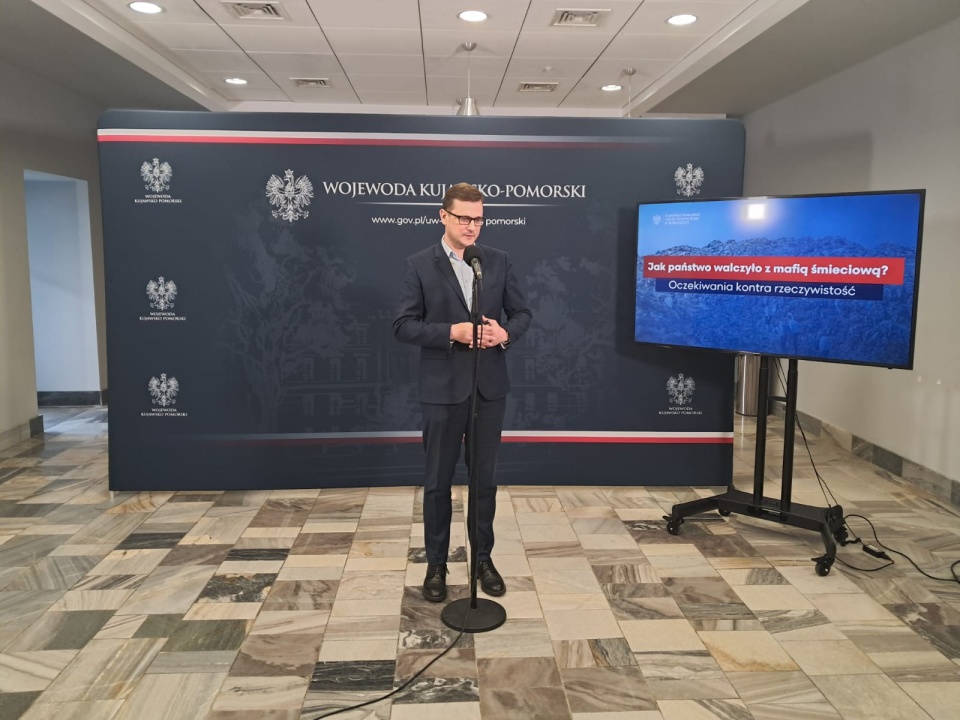 Michał Sztybel podczas konferencji prasowej. / Fot. Damian Klich