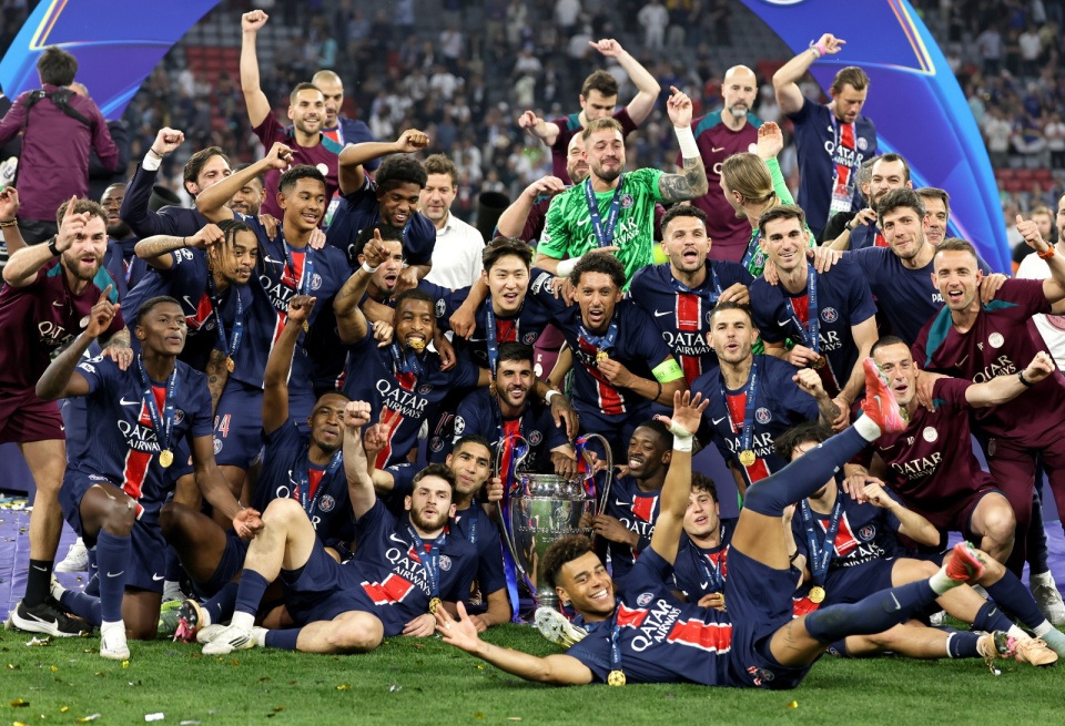 PSG napisało historię klubu/fot. PAP/EPA/Ronald Wittek