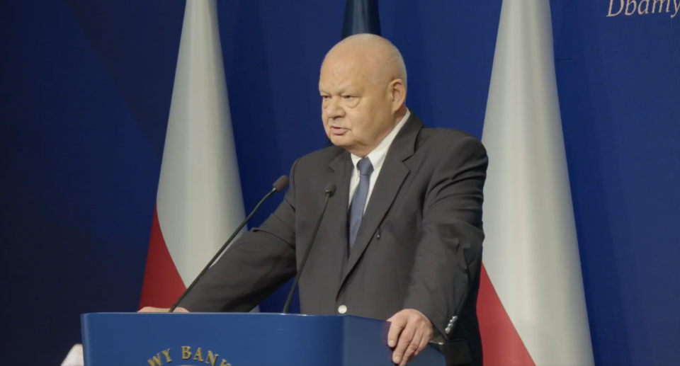 Szef NBP Adam Glapiński/fot. zrzut ekranu z transmisji, Narodowy Bank Polski, Facebook