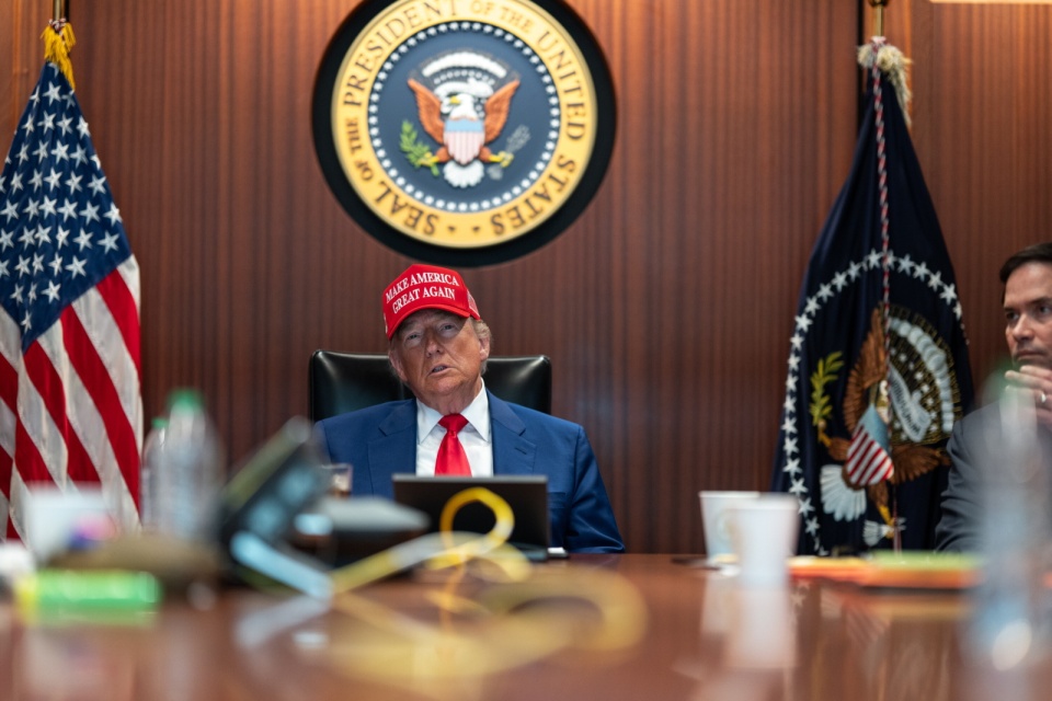 Prezydent USA Donald Trump w Białym Domu. / Fot. PAP