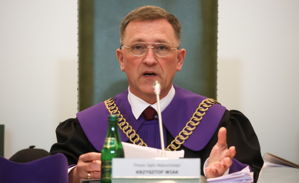 Prezes SN Krzysztof Wiak podczas rozprawy w Sądzie Najwyższym w Warszawie/fot. Leszek Szymański, PAP