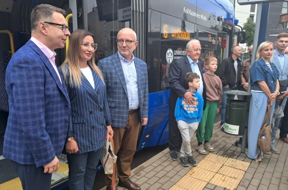 Tak wyglądała prezentacja specjalnego tramwaju UKW. / Fot. Damian Klich