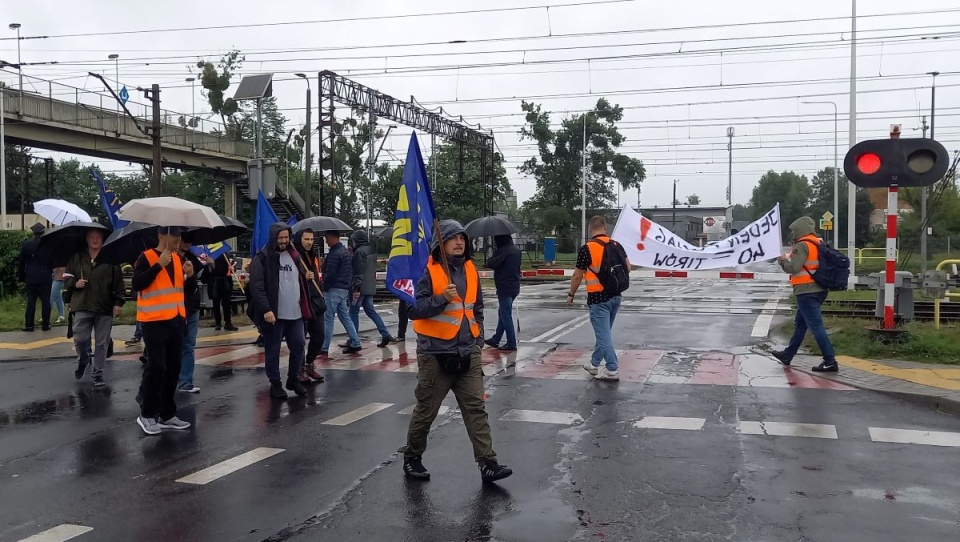 Protest maszynistów w Bydgoszczy/fot. Tatiana Adonis