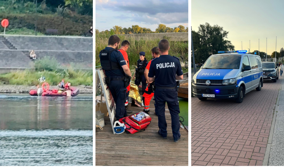Ratownikom WOPR udało się wyłowić mężczyznę z Wisły. / Fot. WOPR Toruń