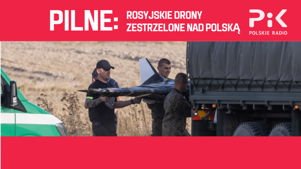 Szczątki dronów odnaleziono na terenie pięciu województw. / Fot. PAP / Wojciech Jargiło