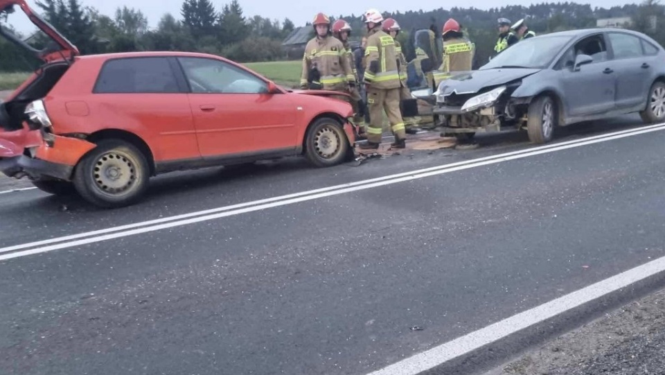 Wypadek z udziałem czterech samochodów w Kruszynie/fot. Heron15 Pomoc Drogowa Bydgoszcz 24h Andruszczenko Krystian 501337500