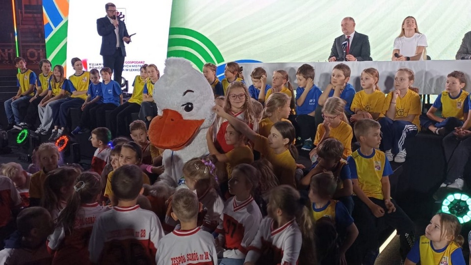 Prezentacja maskotki Halowych Mistrzostw Świata w Lekkoatletyce Kujawy Pomorze 2026/fot. Monika Kaczyńska
