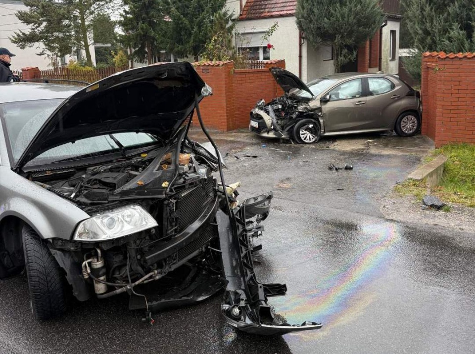 Do wypadku doszło na ul. Poznańskiej w Mogilnie. / Fot. KPP Mogilno