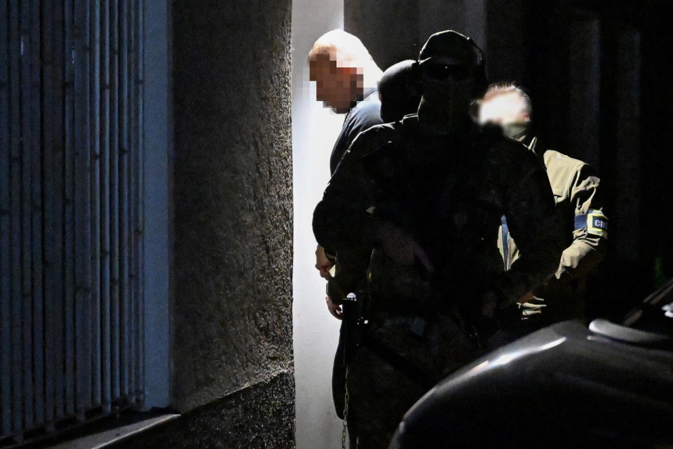 Patryk M. ps. Wielki Bu doprowadzany do Lubelskiego Wydziału Zamiejscowego Departamentu do Spraw Przestępczości Zorganizowanej i Korupcji Prokuratury Krajowej w Lublinie/fot. PAP/Wojtek Jargiło