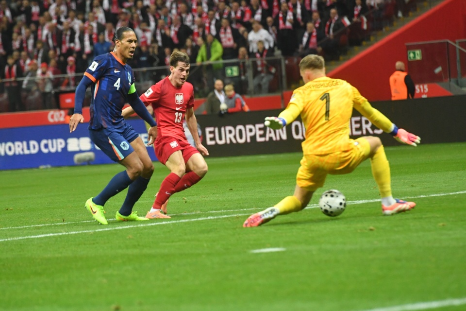 Jakub Kamiński w taki sposób zdobył bramkę dla Polski/fot. PAP/Piotr Nowak