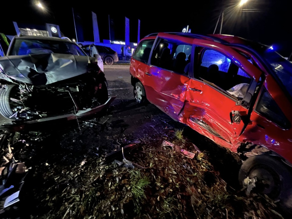 Wypadek w podbydgoskiej Brzozie/fot. OSP Nowa Wieś Wielka