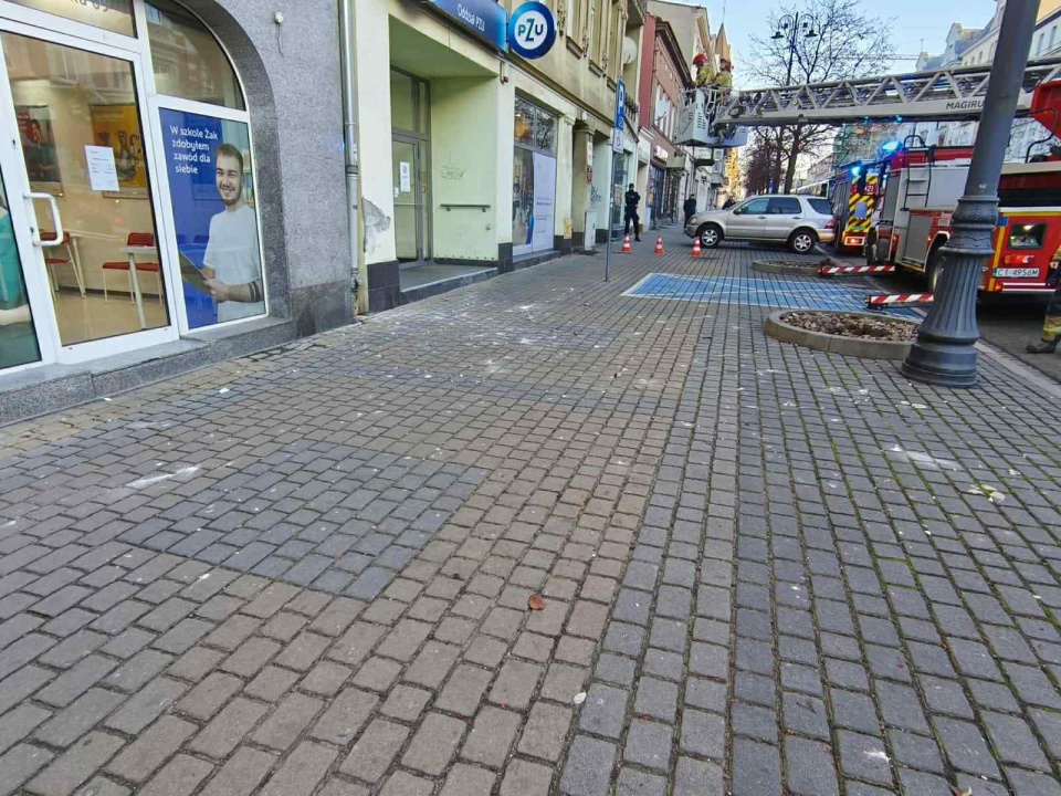 Na Gdańskiej spadał tynk/fot. Bartosz Nawrocki