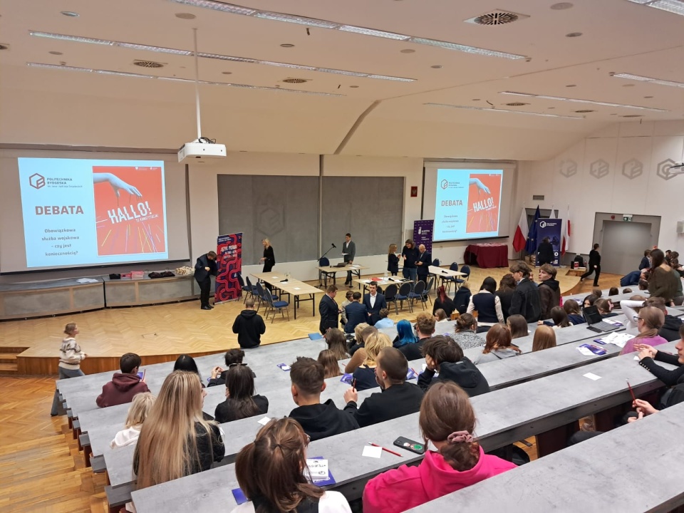 Miejscem debaty była sala wykładowa Politechniki Bydgoskiej. / Fot. Damian Klich