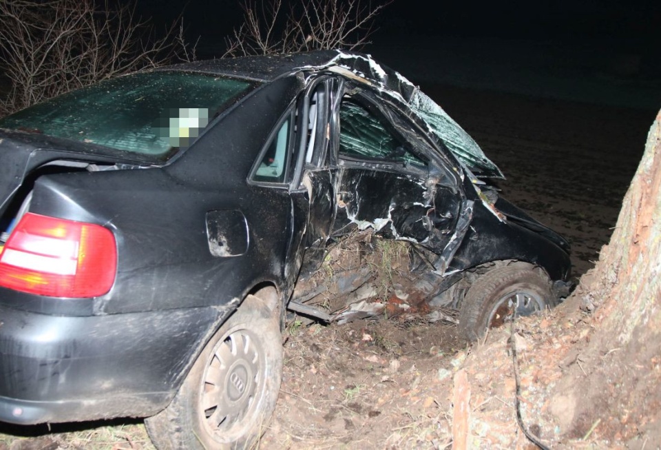 Do wypadku doszło na prostym odcinku drogi. / Fot. Materiały KPP w Inowrocławiu