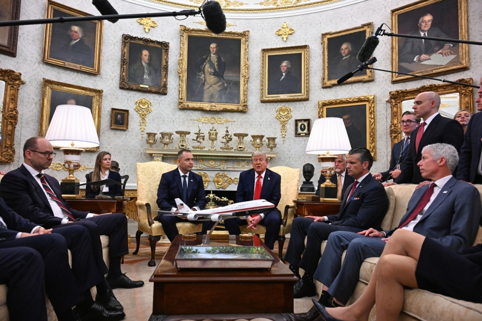 Wrześniowe spotkanie prezydentów Karola Nawrockiego i Donalda Trumpa/fot. Radek Pietruszka, PAP