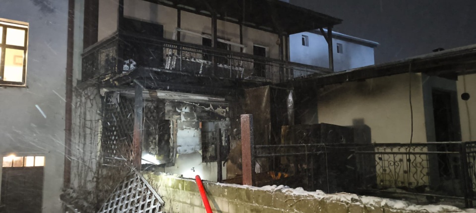 Pożar domu w powiecie brodnickim/fot. KP PSP Brodnica