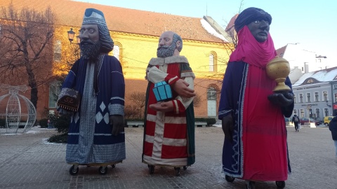 Figury Trzech Króli z orszaku w Toruniu. / Fot. Michał Zaręba