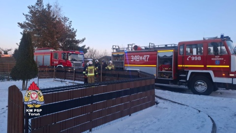 Ogień pojawił się w środku budynku. / Fot. OSP KSRG Gronowo