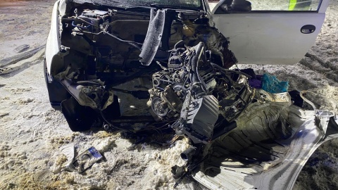 Trzy samochody - w tym ciężarówka - zderzyły się w Strzelewie koło Bydgoszczy na krajowej „10"/fot.KM PSP Bydgoszcz