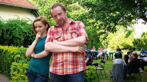 Katarzyna Miętkiewicz-Centała i Marek Rzepa na archiwalnym zdjęciu/fot. Henryk Żyłkowski