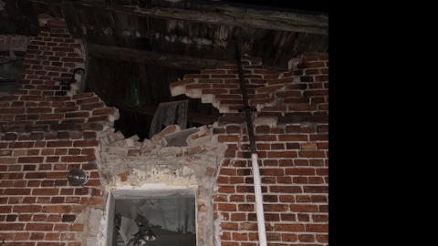 Tak wygląda dom po wybuchu pieca w Nowej Wsi Królewskiej. / Fot. KP PSP w Wąbrzeźnie