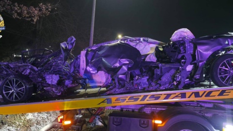 Wypadek na DK 10 w Lubiczu Górnym. / Fot. KM PSP w Toruniu